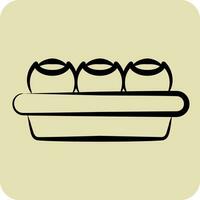 Icon Golgappa. related to India symbol. hand drawn style. simple design editable. simple illustration vector