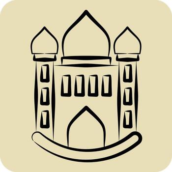 Icon Mosque. related to Icon Building symbol. hand drawn style. simple design editable. simple illustration vector