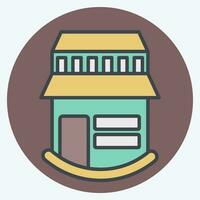 Icon Farm House. related to Icon Building symbol. color mate style. simple design editable. simple illustration vector