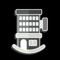 Icon Hotel. related to Icon Building symbol. glossy style. simple design editable. simple illustration vector