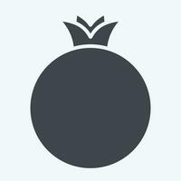 Icon Pomegranate. related to Fruit and Vegetable symbol. glyph style. simple design editable. simple illustration vector