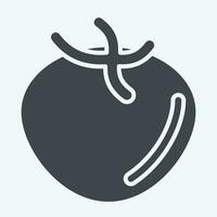 Icon Tomato. related to Fruit and Vegetable symbol. glyph style. simple design editable. simple illustration vector