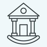 Icon Court House. related to Icon Building symbol. line style. simple design editable. simple illustration vector