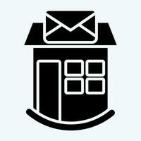 Icon Post Office. related to Icon Building symbol. glyph style. simple design editable. simple illustration vector