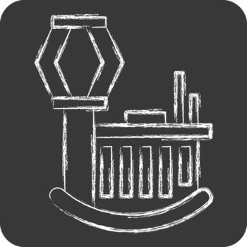 icono aeropuerto. relacionado a icono edificio símbolo. tiza estilo. sencillo diseño editable. sencillo ilustración vector