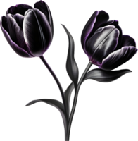 un' pittura di colorato tulipani. ai-generato. png