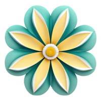 A cute colorful flower. AI-Generated. png