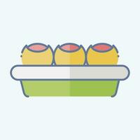 Icon Golgappa. related to India symbol. doodle style. simple design editable. simple illustration vector