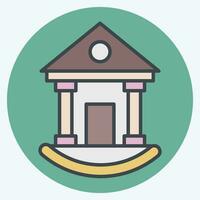 Icon Court House. related to Icon Building symbol. color mate style. simple design editable. simple illustration vector