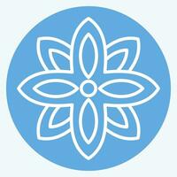 Icon Anise. related to India symbol. blue eyes style. simple design editable. simple illustration vector