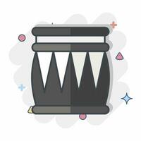 Icon Tabla. related to India symbol. comic style. simple design editable. simple illustration vector