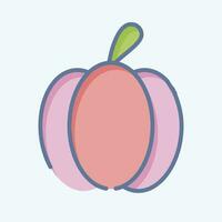 icono pimenton. relacionado a Fruta y vegetal símbolo. garabatear estilo. sencillo diseño editable. sencillo ilustración vector