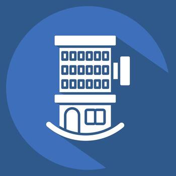 icono hotel. relacionado a icono edificio símbolo. largo sombra estilo. sencillo diseño editable. sencillo ilustración vector