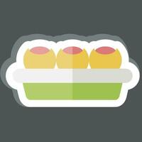 Sticker Golgappa. related to India symbol. simple design editable. simple illustration vector