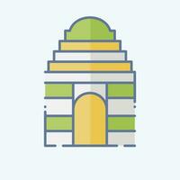 Icon Gate of India. related to India symbol. doodle style. simple design editable. simple illustration vector