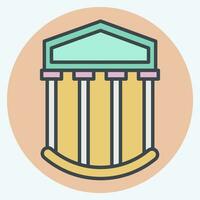 Icon Museum. related to Icon Building symbol. color mate style. simple design editable. simple illustration vector
