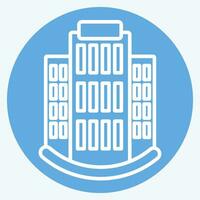 Icon Apartments. related to Icon Building symbol. blue eyes style. simple design editable. simple illustration vector