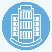 icono apartamentos relacionado a icono edificio símbolo. azul ojos estilo. sencillo diseño editable. sencillo ilustración vector