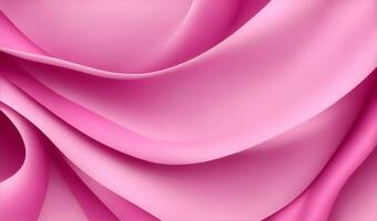 Abstract pink color ribbons wavy background. ai generative photo