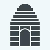 Icon Gate of India. related to India symbol. glyph style. simple design editable. simple illustration vector
