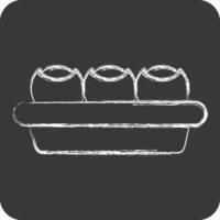 Icon Golgappa. related to India symbol. chalk Style. simple design editable. simple illustration vector