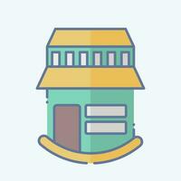 Icon Farm House. related to Icon Building symbol. doodle style. simple design editable. simple illustration vector