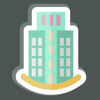 Sticker Skyscraper. related to Sticker Building symbol. simple design editable. simple illustration vector