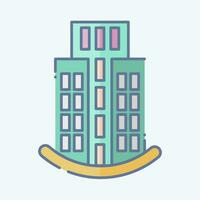 Icon Skyscraper. related to Icon Building symbol. doodle style. simple design editable. simple illustration vector