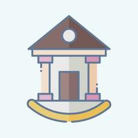 Icon Court House. related to Icon Building symbol. doodle style. simple design editable. simple illustration vector