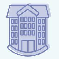 Icon School. related to Icon Building symbol. two tone style. simple design editable. simple illustration vector