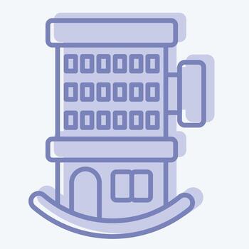 icono hotel. relacionado a icono edificio símbolo. dos tono estilo. sencillo diseño editable. sencillo ilustración vector