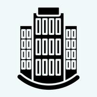 Icon Apartments. related to Icon Building symbol. glyph style. simple design editable. simple illustration vector