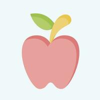 Icon Apple. related to Fruit and Vegetable symbol. flat style. simple design editable. simple illustration vector