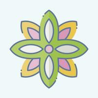 Icon Anise. related to India symbol. doodle style. simple design editable. simple illustration vector