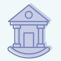 Icon Court House. related to Icon Building symbol. two tone style. simple design editable. simple illustration vector