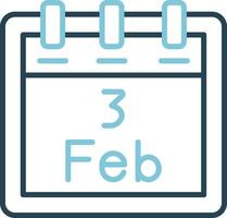 February 3 Vector Icon