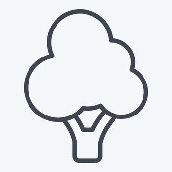 Icon Broccoli. related to Fruit and Vegetable line style. simple design editable. simple illustration vector