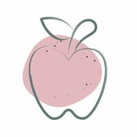 Icon Apple. related to Fruit and Vegetable symbol. Color Spot Style. simple design editable. simple illustration vector