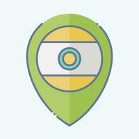 Icon India Location. related to India symbol. doodle style. simple design editable. simple illustration vector
