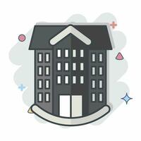 Icon School. related to Icon Building symbol. comic style. simple design editable. simple illustration vector