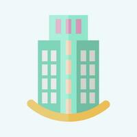 Icon Skyscraper. related to Icon Building symbol. flat style. simple design editable. simple illustration vector