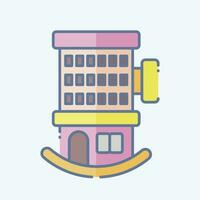 Icon Hotel. related to Icon Building symbol. doodle style. simple design editable. simple illustration vector