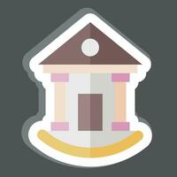 Sticker Court House. related to Sticker Building symbol. simple design editable. simple illustration vector