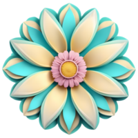 A cute colorful flower. AI-Generated. png