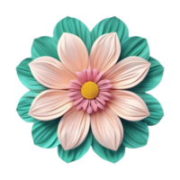A cute colorful flower. AI-Generated. png