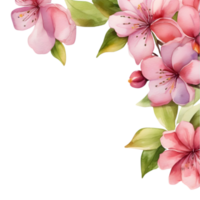 clipart do aguarela quadros do colorida Primavera flores, usava para decoração. gerado por IA png