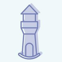 Icon Lighthouse. related to Icon Building symbol. two tone style. simple design editable. simple illustration vector