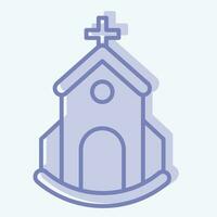 Icon Church. related to Icon Building symbol. two tone style. simple design editable. simple illustration vector