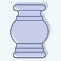 Icon Vase. related to India symbol. two tone style. simple design editable. simple illustration vector