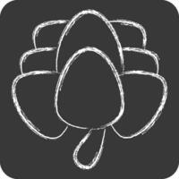 Icon Artichoke. related to Fruit and Vegetable symbol. chalk Style. simple design editable. simple illustration vector